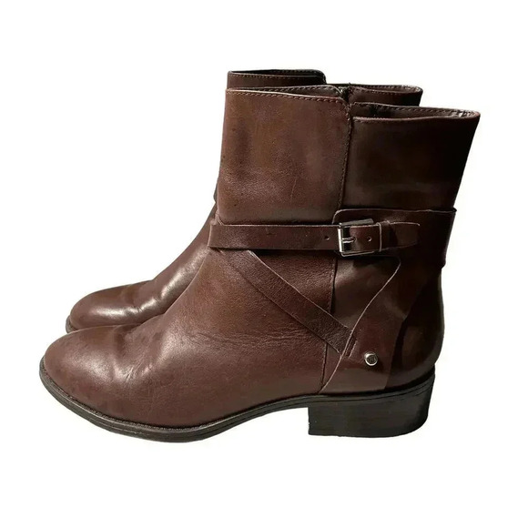 Brown Ralph Lauren Leather Ankle Boots Marisol Women’s 8 - Picture 3 of 8
